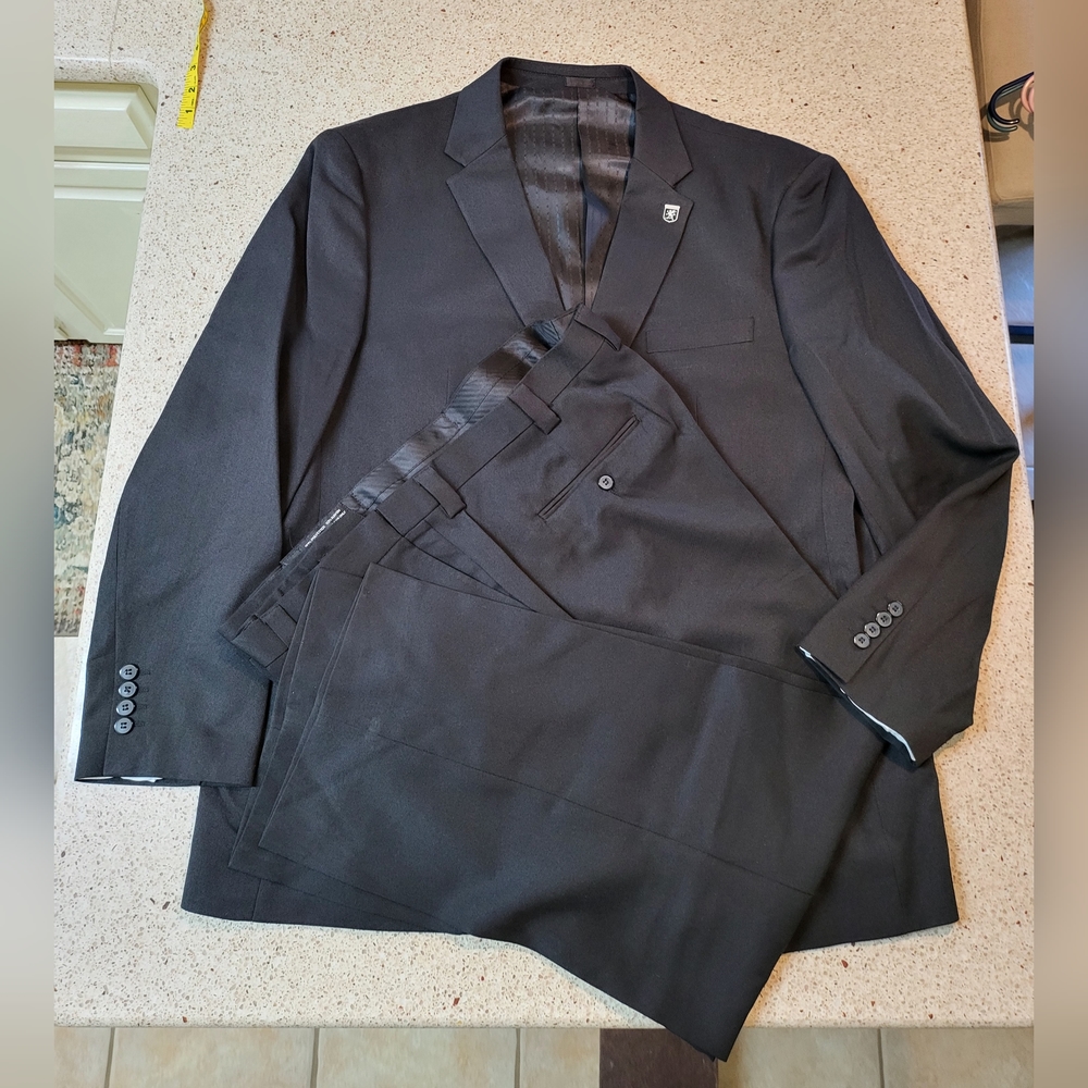 MENS Black 2 piece Suit Coat and Pants Set by Stacy Adams